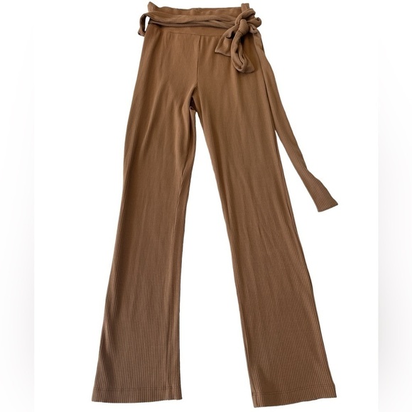 Reformation Kassia Ribbed Knit Pants in Butterscotch - Picture 7 of 14